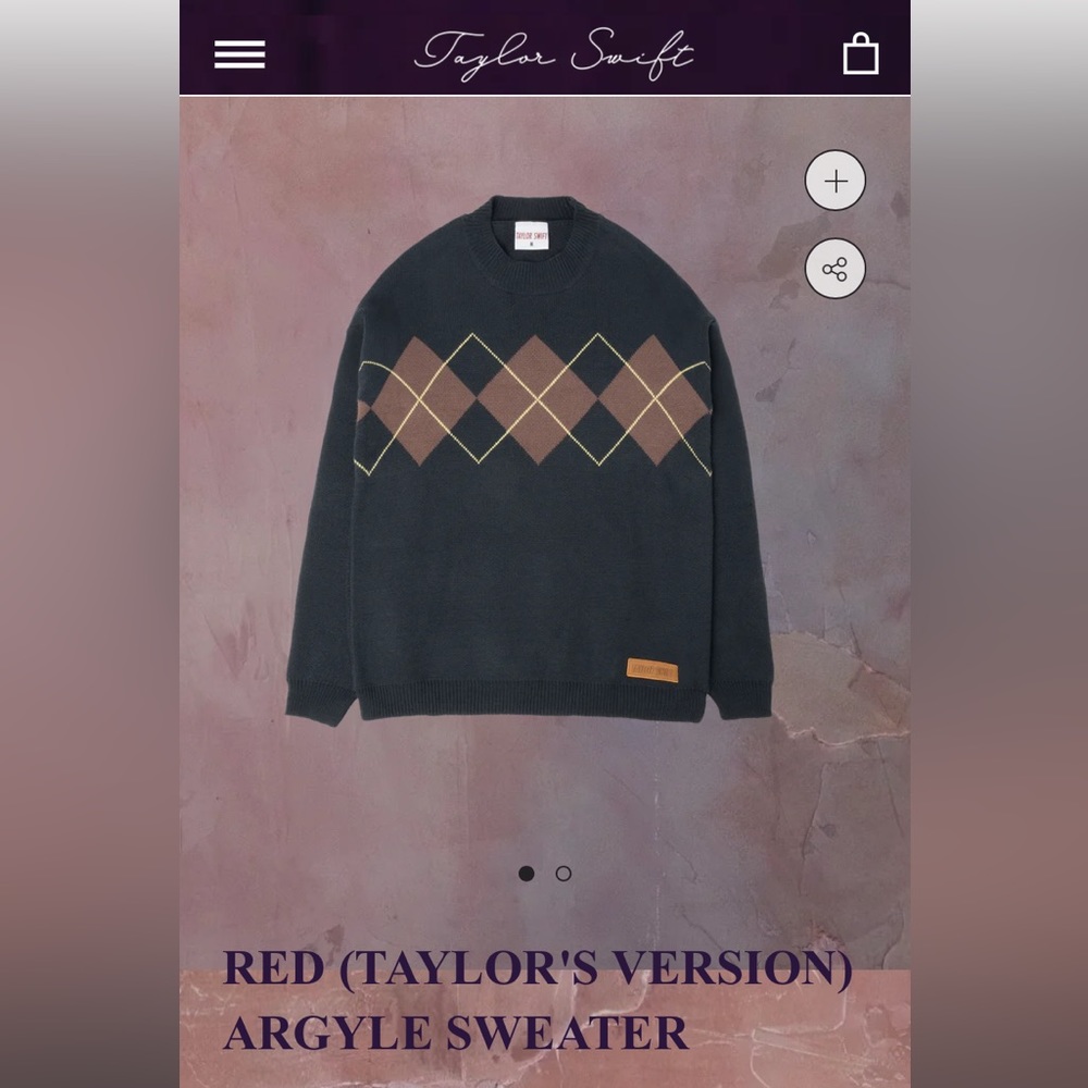 Taylor Swift Red (Taylor’s Version) Argyle Sweater